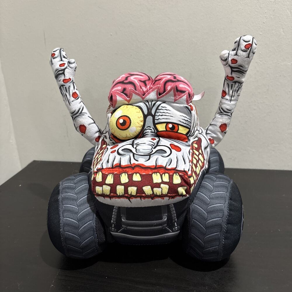 Monster Jam Truckin Pals Brains Zombie Monster Truck 9" Plush Toy Stuffed Plush